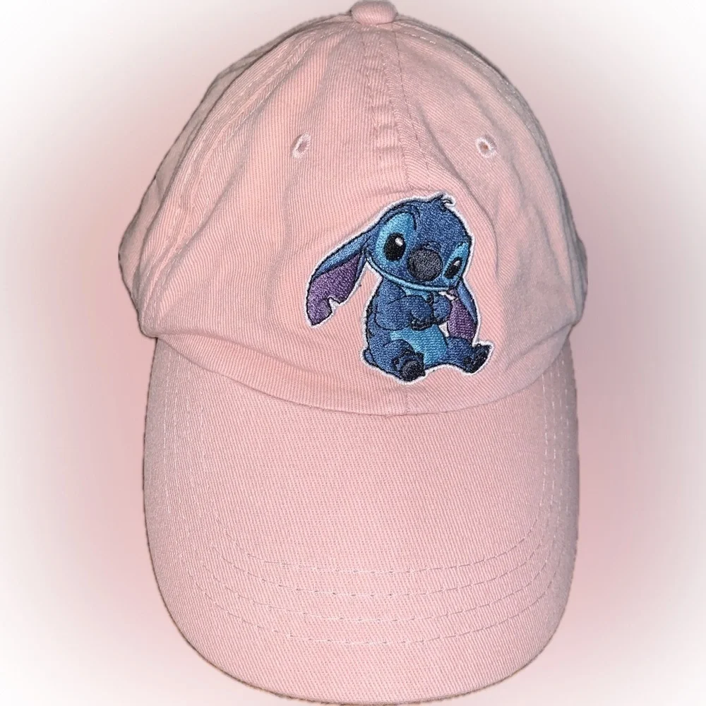 Disney Lilo Stitch Blush Pink Kids Adjustable Casual Ball Cap Hat